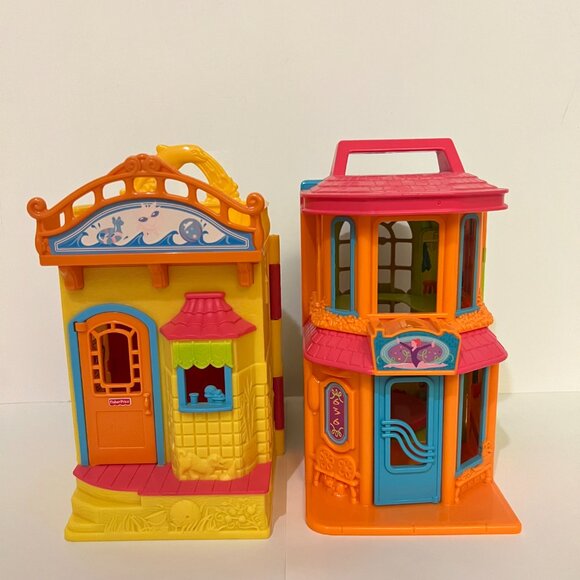 Lot of 2 Fisher Price Playsets Sweet Streets Village Pool Kids & Dance Studio - Picture 2 of 16